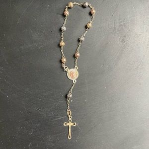 Bracelet/ anklet Virgin Mary 14k gold rosary